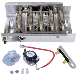 dryer heating element & fuse replacement kit, whirlpool, roper, kenmore compatible