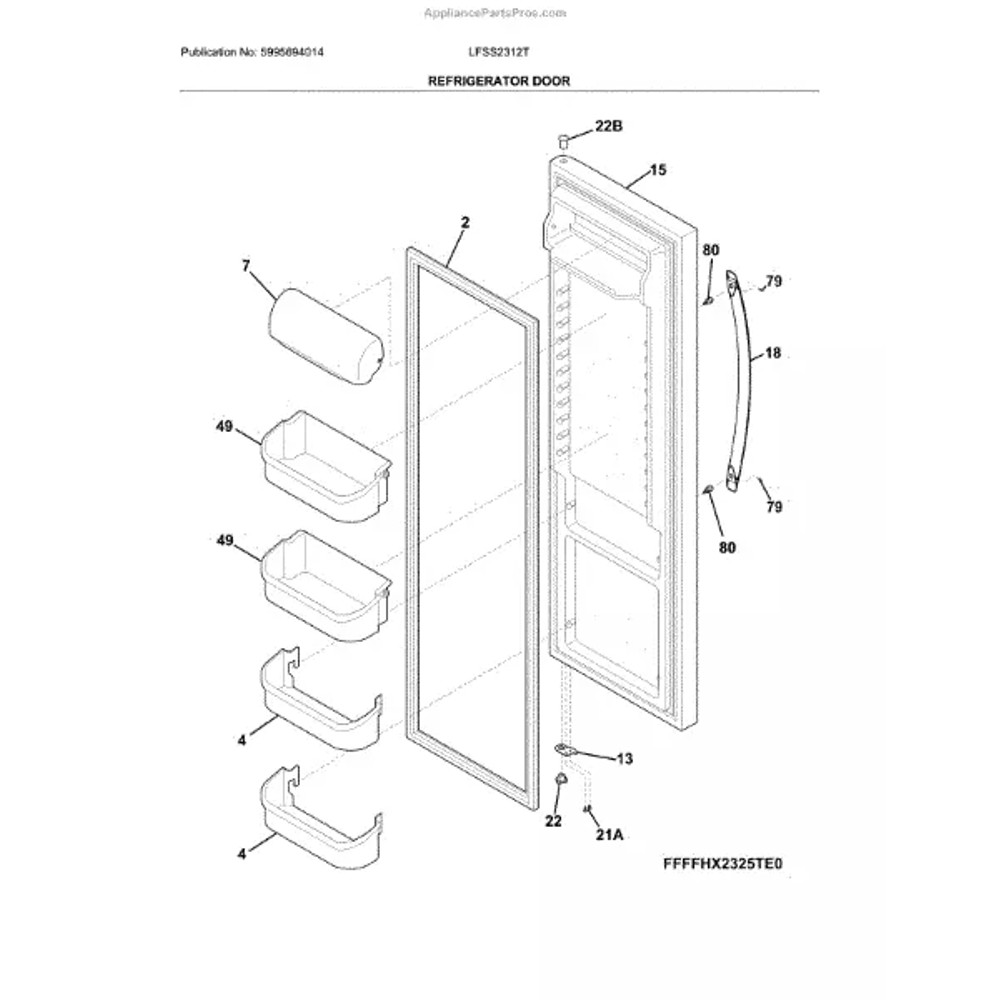 Refrigerator Door Shelf Bin OEM Replacement For LG Fridge Durable Easy Install 3