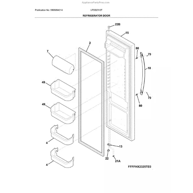 Refrigerator Door Shelf Bin OEM Replacement For LG Fridge Durable Easy Install 3