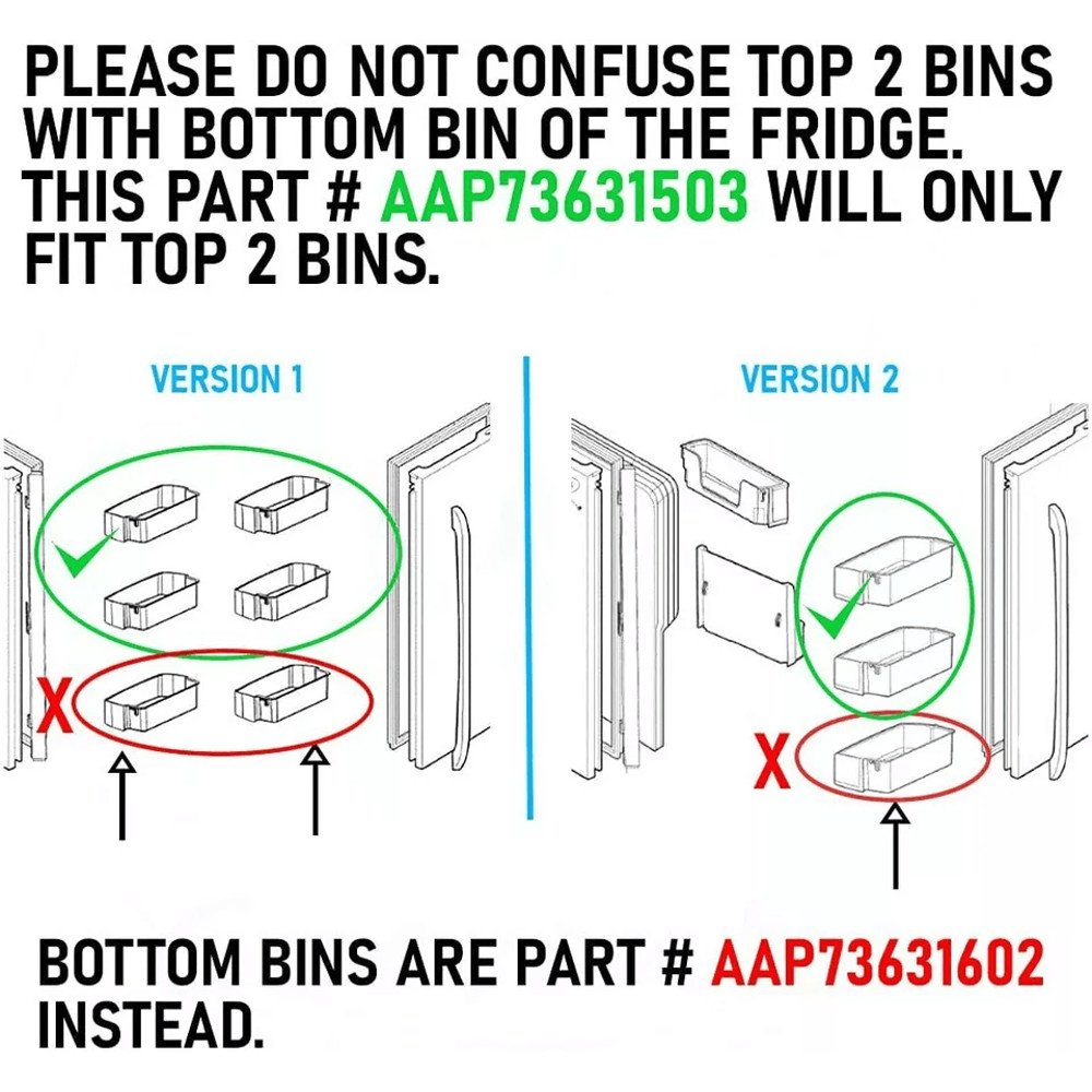 Refrigerator Door Shelf Bin OEM Replacement For LG Fridge Durable Easy Install 4