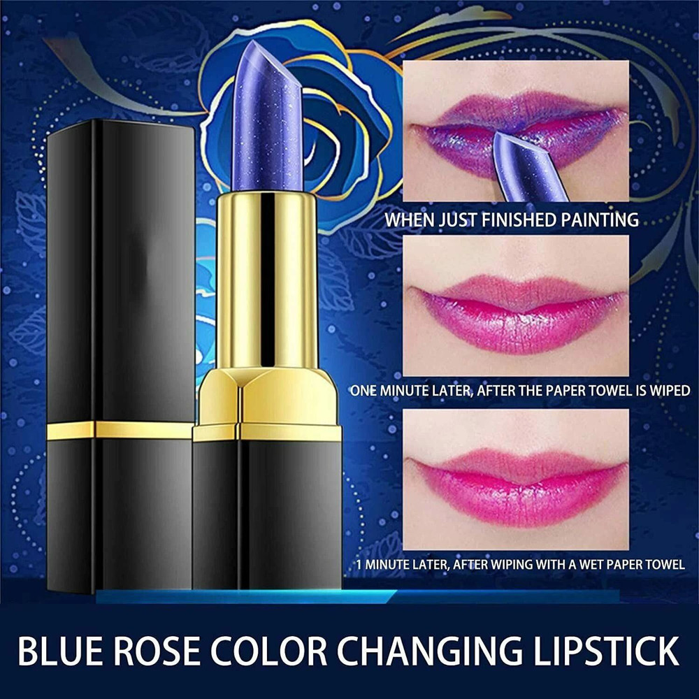Magical Discoloration BlueRose Temperature Changing Lipstick ColorShifting Moisturizing Long Last 4