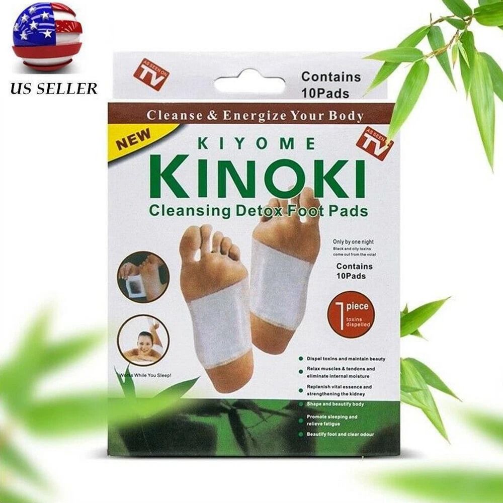 10 Cleansing Detox Foot Pads Herbal Organic Patches For Pain Relief Toxin Removal 8