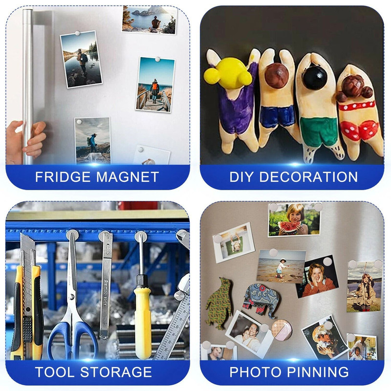 100pcs Neodymium Magnets Round Disc N35 Super Strong Rare Earth Magnets Perfect For DIY Crafts Sci 8