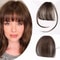 Neat Air Bangs For Women ClipOn Remy Human Hair Extensions Silky Natural Front Bang Fringe Dark Br 1