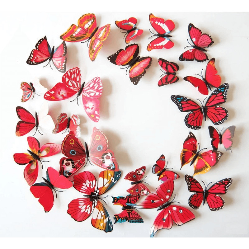 3D Butterfly Wall Stickers Magnetic Decals Home Room Decor Magnetic Peel And Stick Butterfly Deca 1