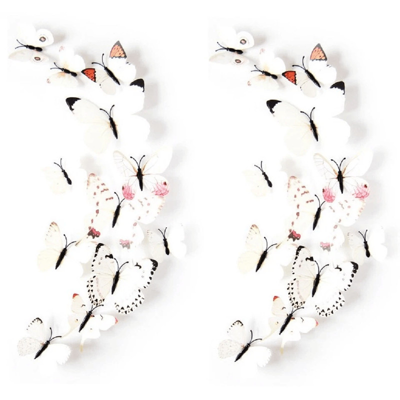 3D Butterfly Wall Stickers Magnetic Decals Home Room Decor Magnetic Peel And Stick Butterfly Deca 3