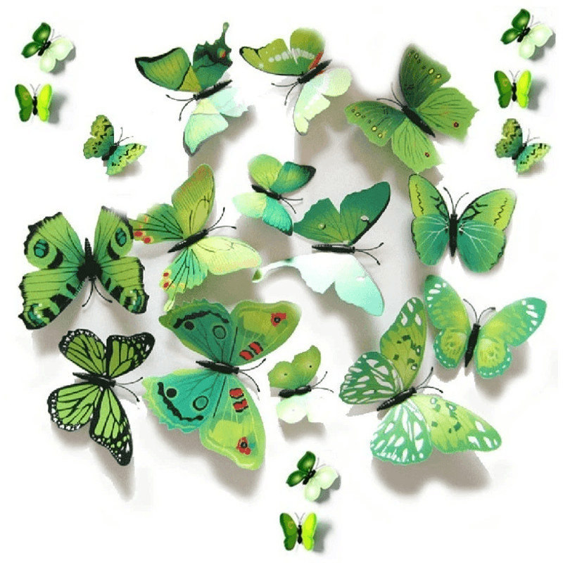 3D Butterfly Wall Stickers Magnetic Decals Home Room Decor Magnetic Peel And Stick Butterfly Deca 5