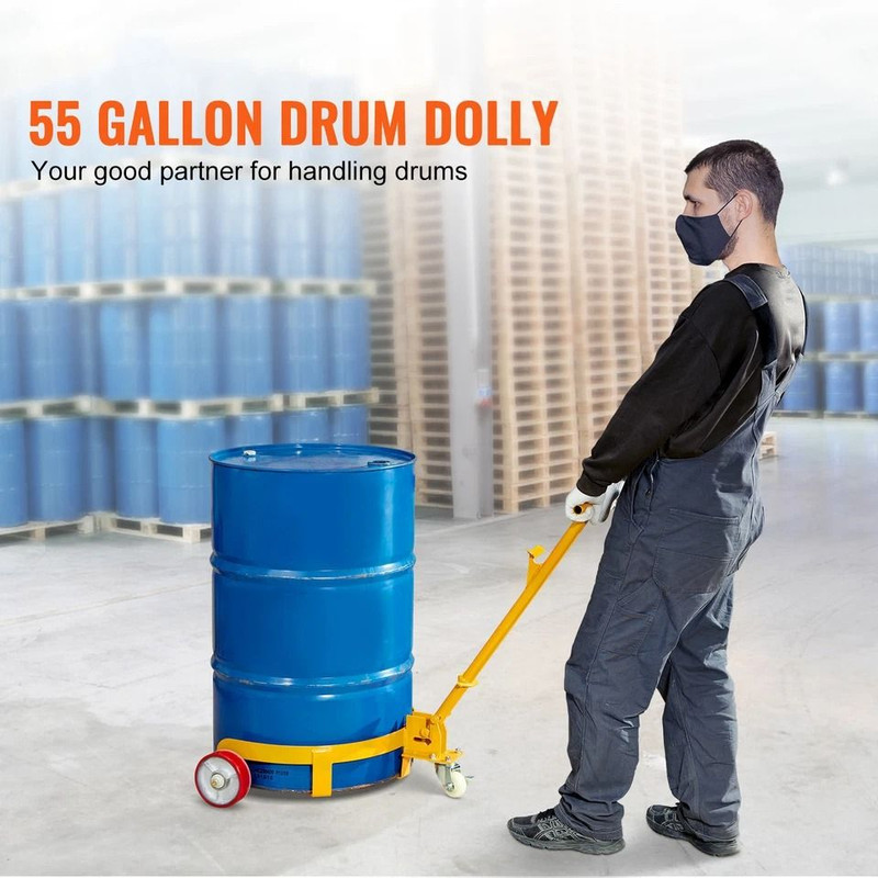 Heavy Duty 55 Gallon Drum Dolly Cart 1200 Lbs Capacity Barrel Dolly With Wheels For Easy Transport 0