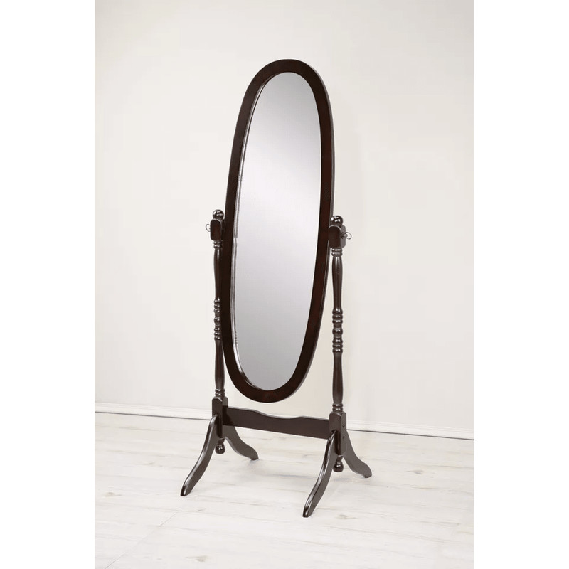 Swivel Full Length Wood Cheval Floor Mirror Elegant Design 1