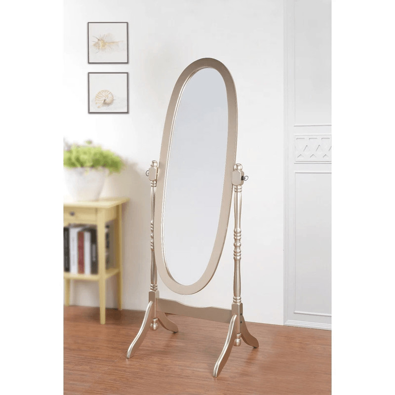 Swivel Full Length Wood Cheval Floor Mirror Elegant Design 0