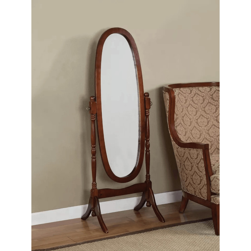 Swivel Full Length Wood Cheval Floor Mirror Elegant Design 2