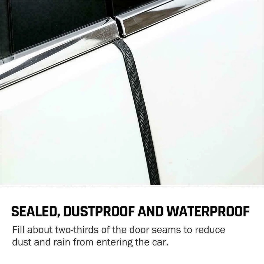 10FT Car Door Trim Black Rubber Edge Guard Seal Protector Scratch Metal Moulding For Auto Protect 6