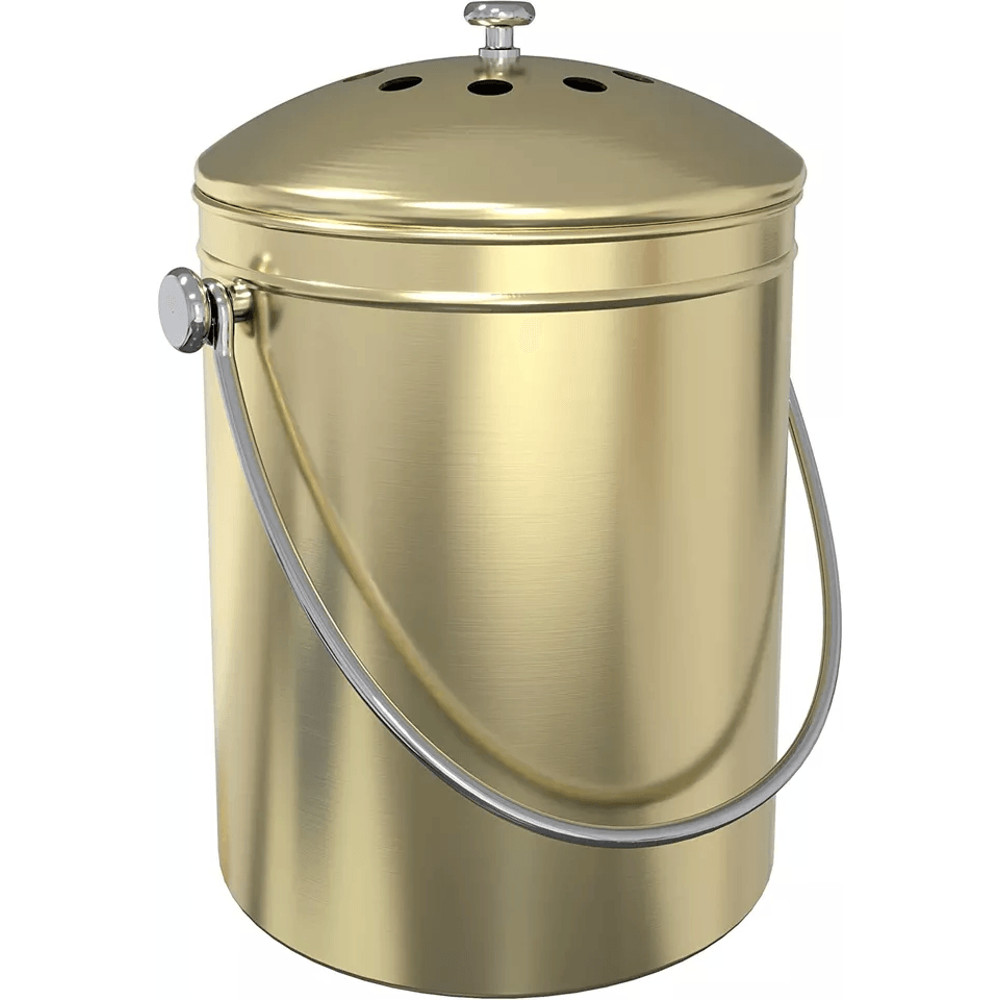 Compost Bin With Lid Includes Spare Charcoal Filter Utopia Kitchen Countertop Compost Pail 4