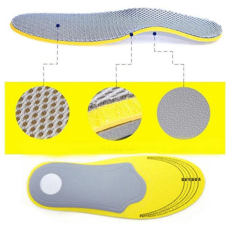 1 Pair Orthotic Shoe Insoles High Arch Support For Flat Feet Plantar Fasciitis Relief Foot Pain 0
