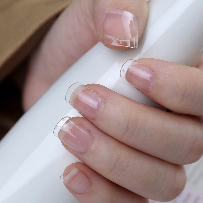 Super Short Almond Press On Nails, Full Cover Soft Gel Tips for Small Nail Beds, No File, No Glue Fake Nails