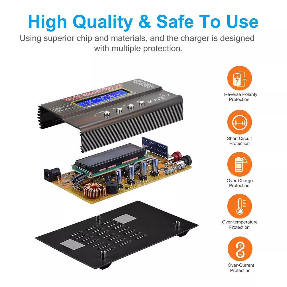 80W 6A RC Battery Charger B6 V3 Smart Balance Charger For Lipo NiMH NiCd LiHV Batteries 2