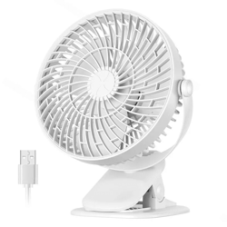 usb desk & clip-on fan, small air circulator, portable cooling for camping & stroller