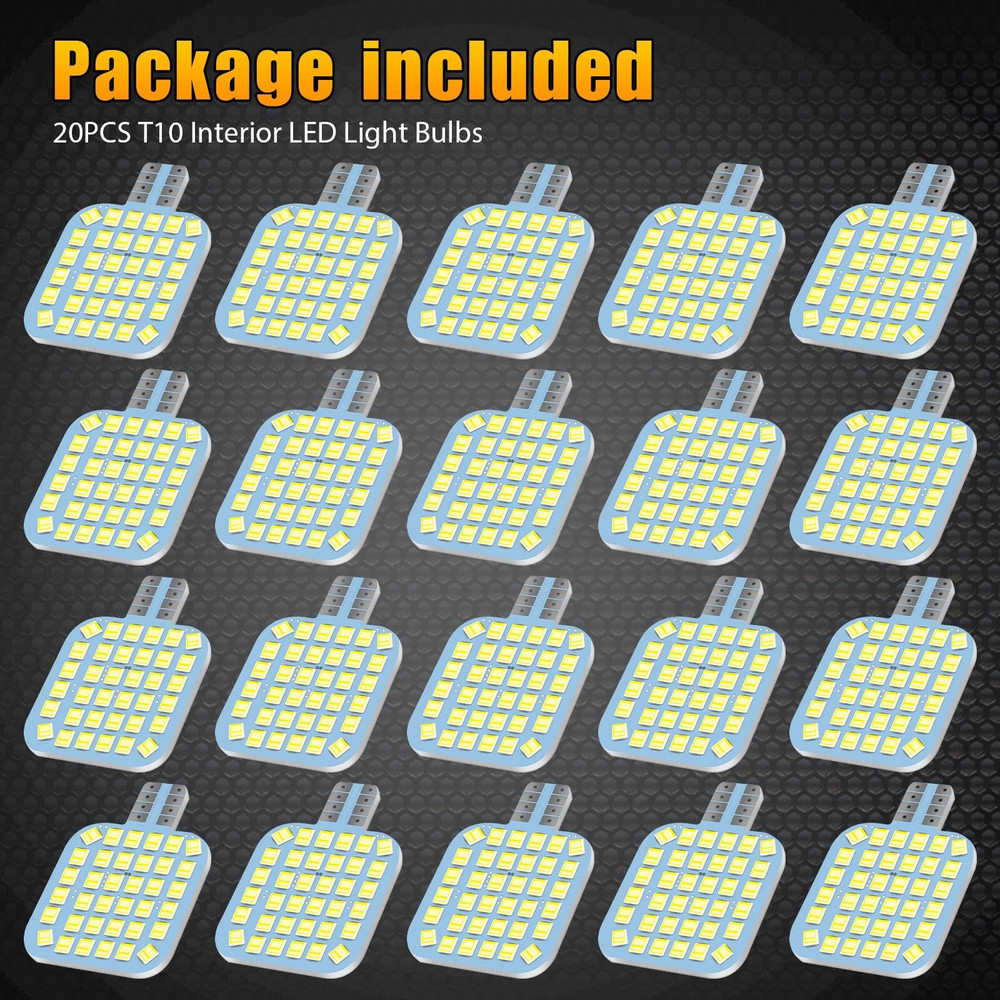 20Pack T10 LED Bulbs 6000K Super White Interior Lights For RV Camper Car Upgrades 2