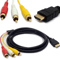 1080P HDMI To 3 RCA Video Audio Converter Cable For HDTV AV Component Adapter 3