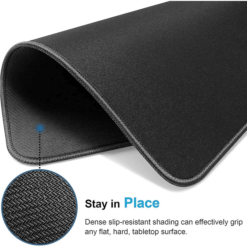 Non Slip Mouse Pad Stitched Edge For PC Laptop Computer Gaming Rubber Base 3