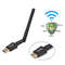 HighSpeed WiFi Adapter 600Mbps USB Dongle Dual Band 24G5GHz 80211AC With External Antenna 2