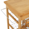 Rolling Wood Kitchen Island Trolley Cart With Dining Storage Drawers Durable Pine Wood Stand With W 3