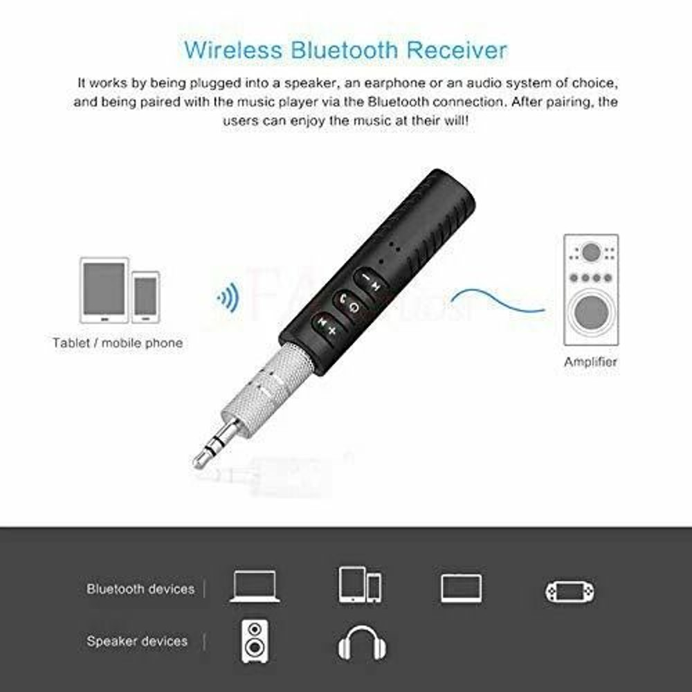 Wireless Bluetooth Car Adapter Mini Receiver For AUX Audio 35mm Speaker Adapter 3