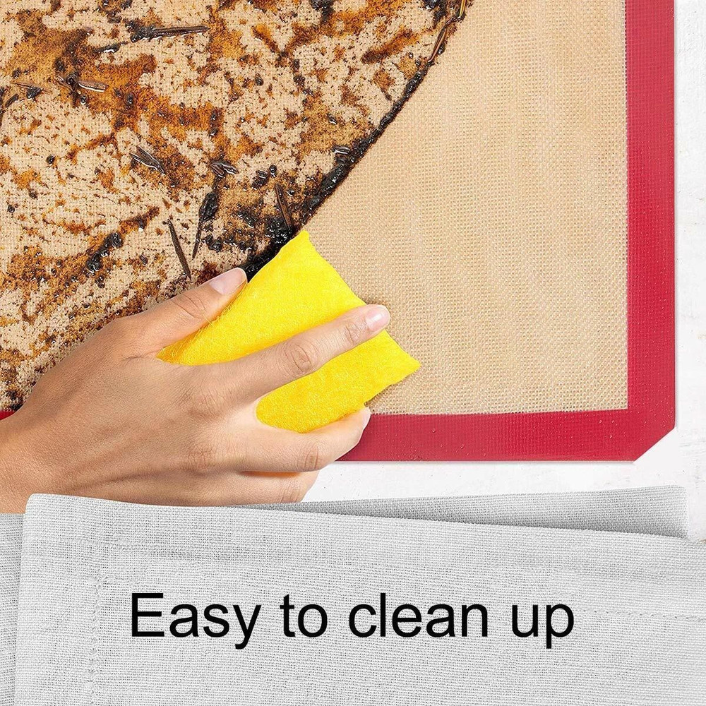 Silicone Baking Mat Set Of 2 NonStick OvenSafe Cookie Sheets For Baking Pastry 4