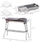 Outsunny Portable Folding Charcoal BBQ Grill Stainless Steel Camp Picnic Cooker With Carrying Case 6
