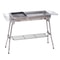 Outsunny Portable Folding Charcoal BBQ Grill Stainless Steel Camp Picnic Cooker With Carrying Case 3