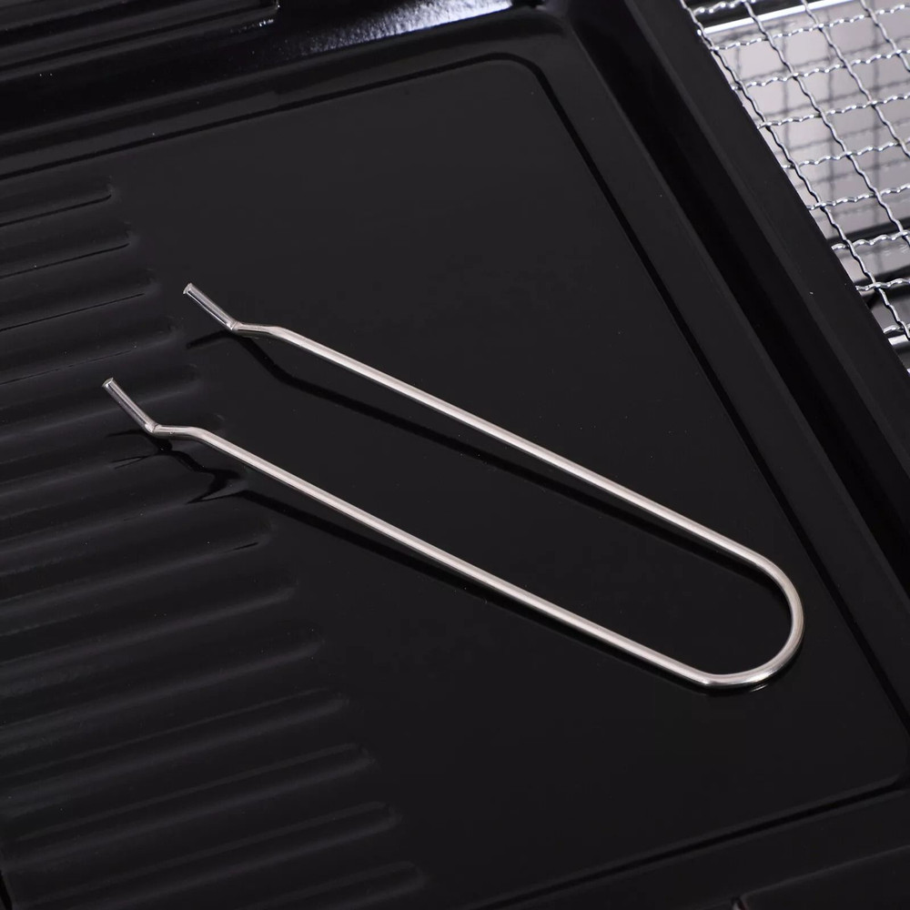 Outsunny Portable Folding Charcoal BBQ Grill Stainless Steel Camp Picnic Cooker With Carrying Case 4