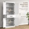 Farmhouse Pantry Cabinet With Barn Doors 72 Tall Kitchen Storage With Spacious Drawer 8