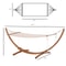 Wooden Curved Arc Hammock Stand With Cotton Hammock Outdoor Patio Swing For Relaxation 3