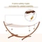 Wooden Curved Arc Hammock Stand With Cotton Hammock Outdoor Patio Swing For Relaxation 4