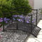 Black Bronze Metal Garden Bridge 4 Foot Curved Outdoor Decorative Pond Archway 0