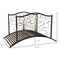 Black Bronze Metal Garden Bridge 4 Foot Curved Outdoor Decorative Pond Archway 8