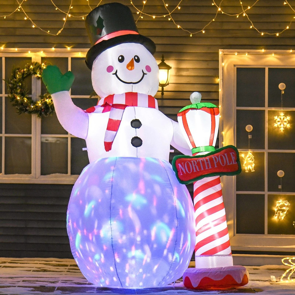 8 Ft LED Light Up Snowman Outdoor Christmas Inflatable Lighted Yard Decoration 0