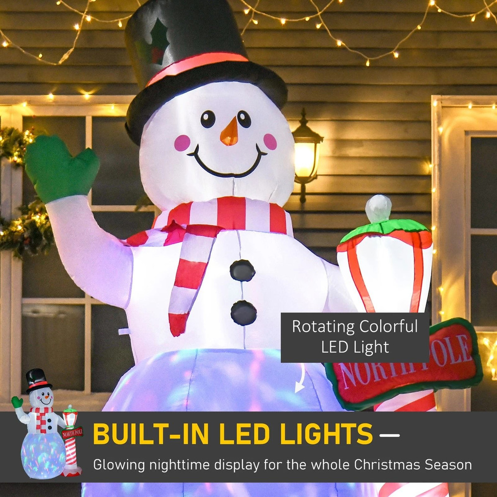 8 Ft LED Light Up Snowman Outdoor Christmas Inflatable Lighted Yard Decoration 5