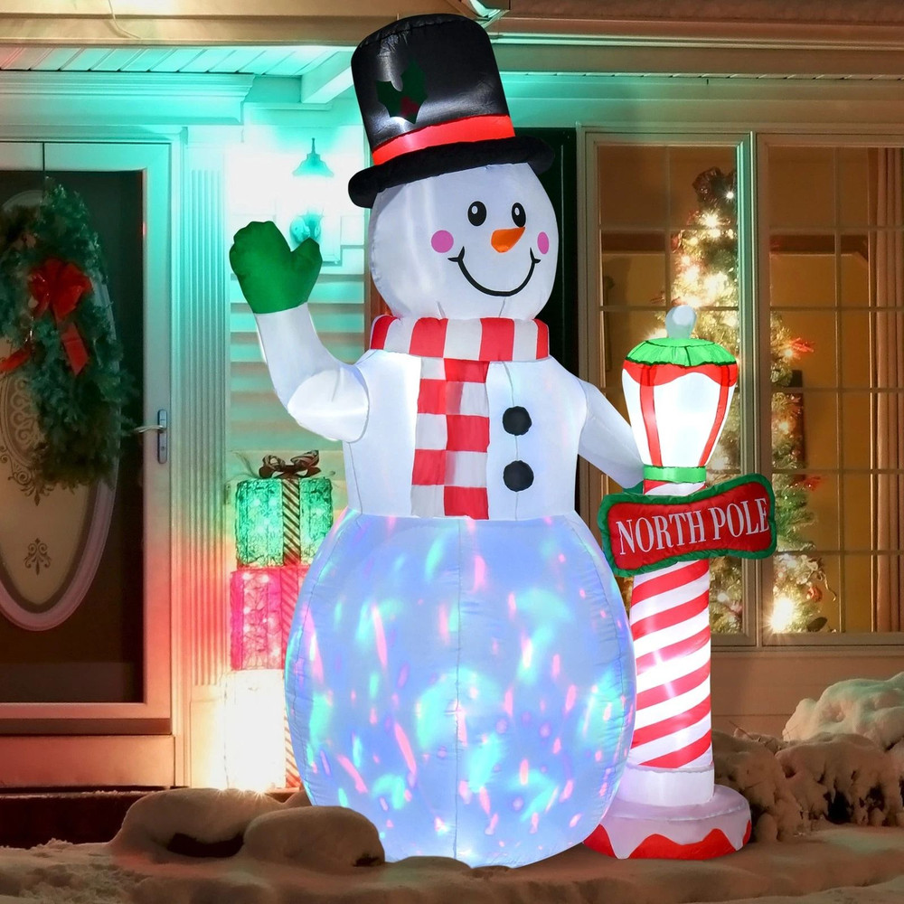 8 Ft LED Light Up Snowman Outdoor Christmas Inflatable Lighted Yard Decoration 1