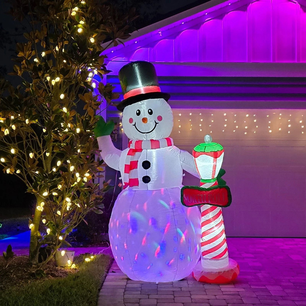 8 Ft LED Light Up Snowman Outdoor Christmas Inflatable Lighted Yard Decoration 2