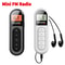 Mini FM Radio Backlight LCD Pocket Clip Radio with Headphones, Lightweight Personal Walkman for Walk, Run, Travel