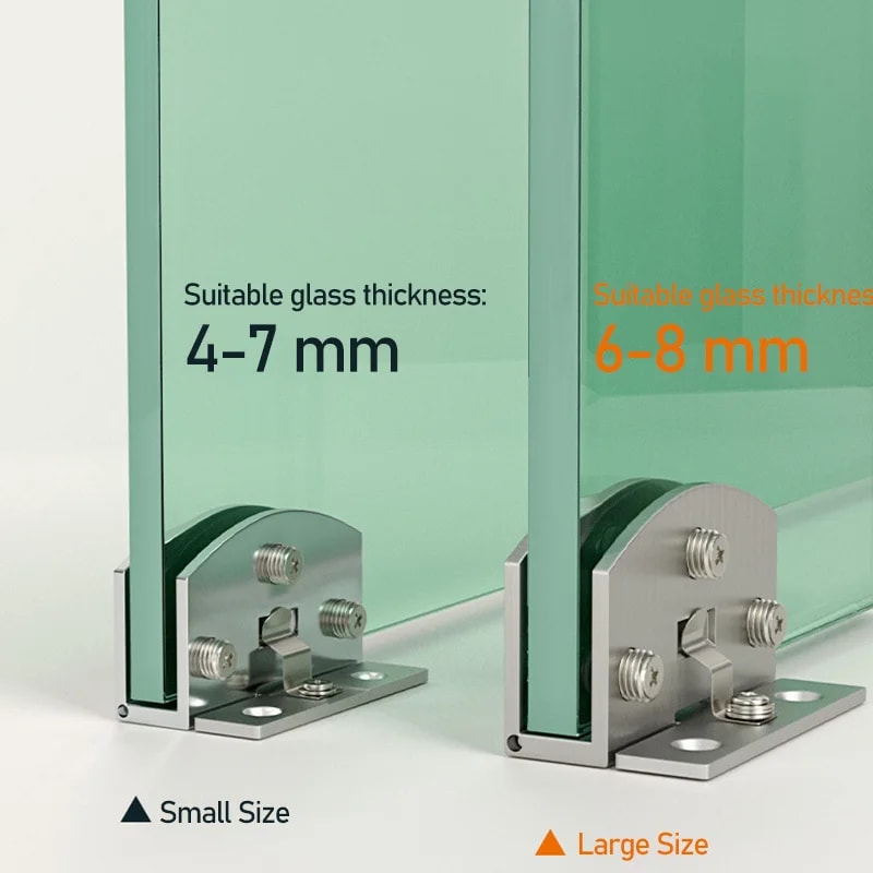 PunchFree Cabinet Glass Hinge For Panels High Quality Zinc Alloy Swing Hinge For Cake Wine And Disp 2