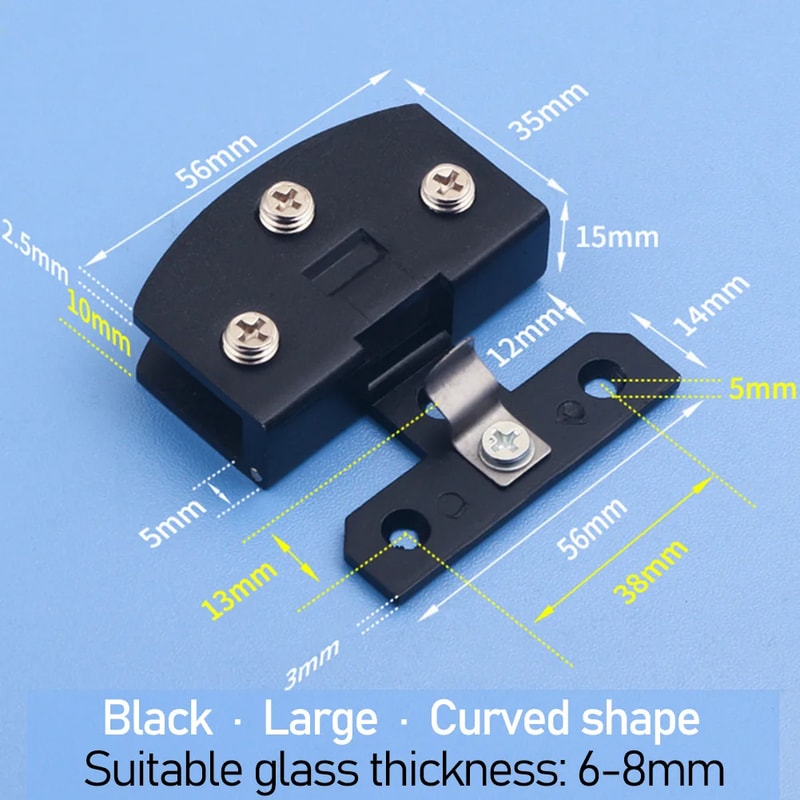 PunchFree Cabinet Glass Hinge For Panels High Quality Zinc Alloy Swing Hinge For Cake Wine And Disp 7