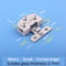 PunchFree Cabinet Glass Hinge For Panels High Quality Zinc Alloy Swing Hinge For Cake Wine And Disp 8