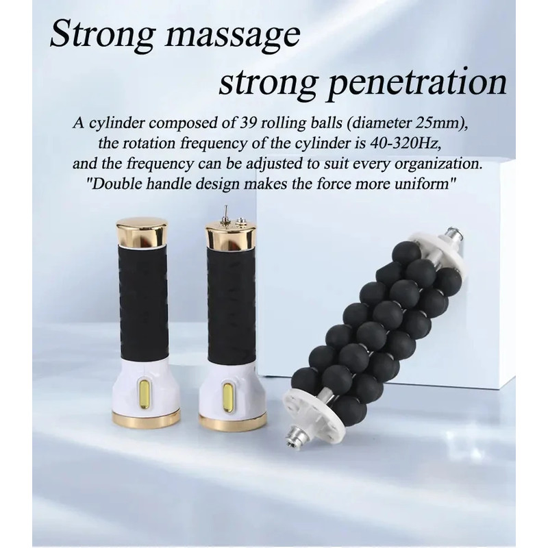 Lymphatic Drainage Rolling Bead Roller, Cellulite Reduction & Body Contouring Massager, Fat Removal Therapy Massage