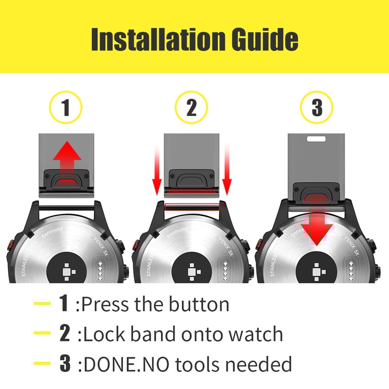 Watch Band Strap for Garmin Fenix E Silicone Wristband for Fenix Epix Pro