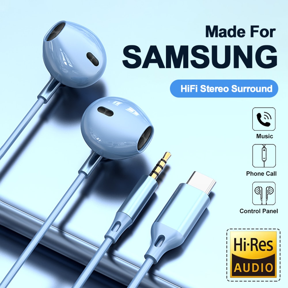 Samsung In ear HiFi Surround Sound Headphones USB Type C Wired Earplugs With Wire Control for Galaxy