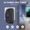 Smart Home Outdoor Wireless Doorbell Waterproof Chime Kit LED Flash Security Alarm House Welcome M 1