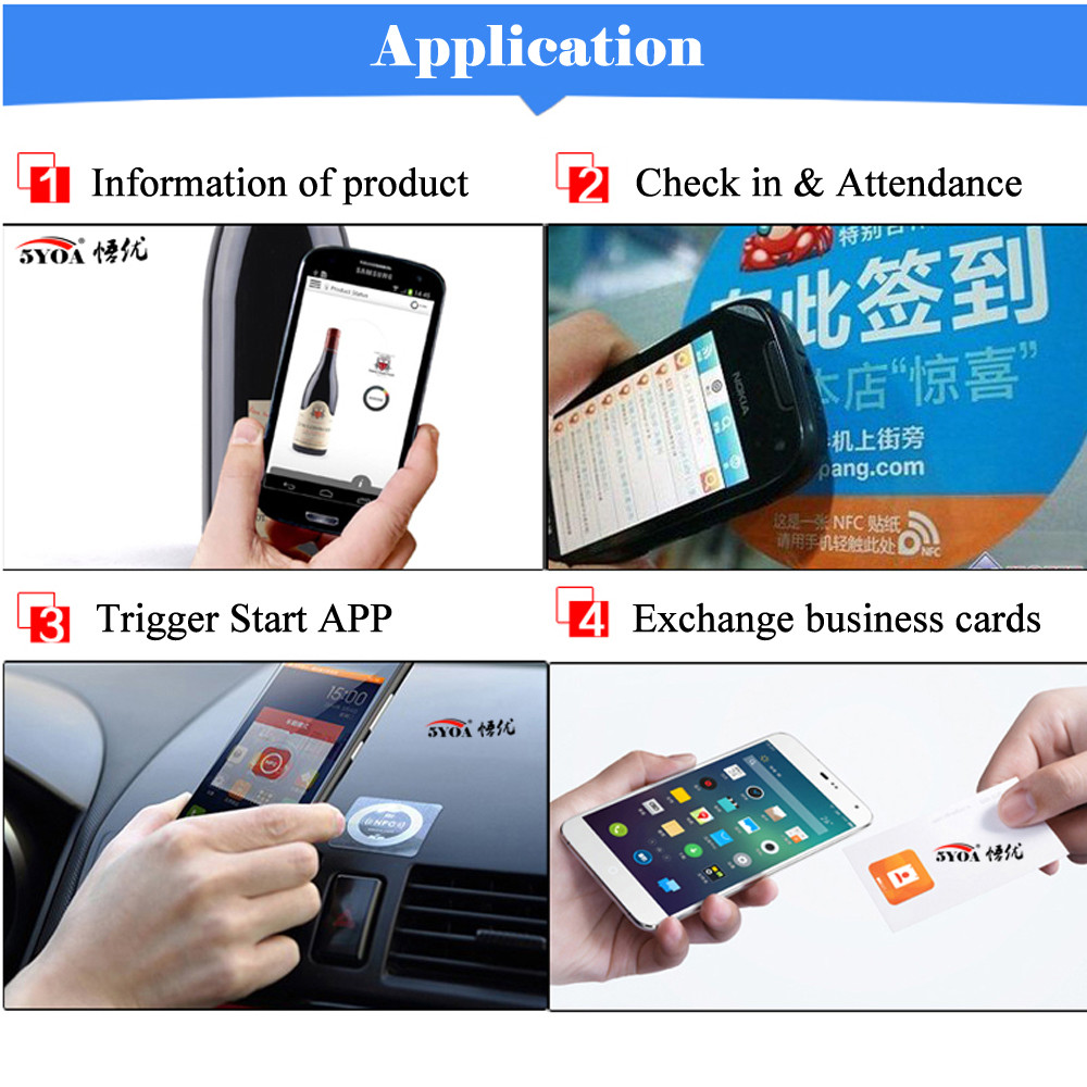 NFC Tags Stickers Badges Labels for Huawei Share & iOS13 Automation, High Capacity Smart NFC Label Pack
