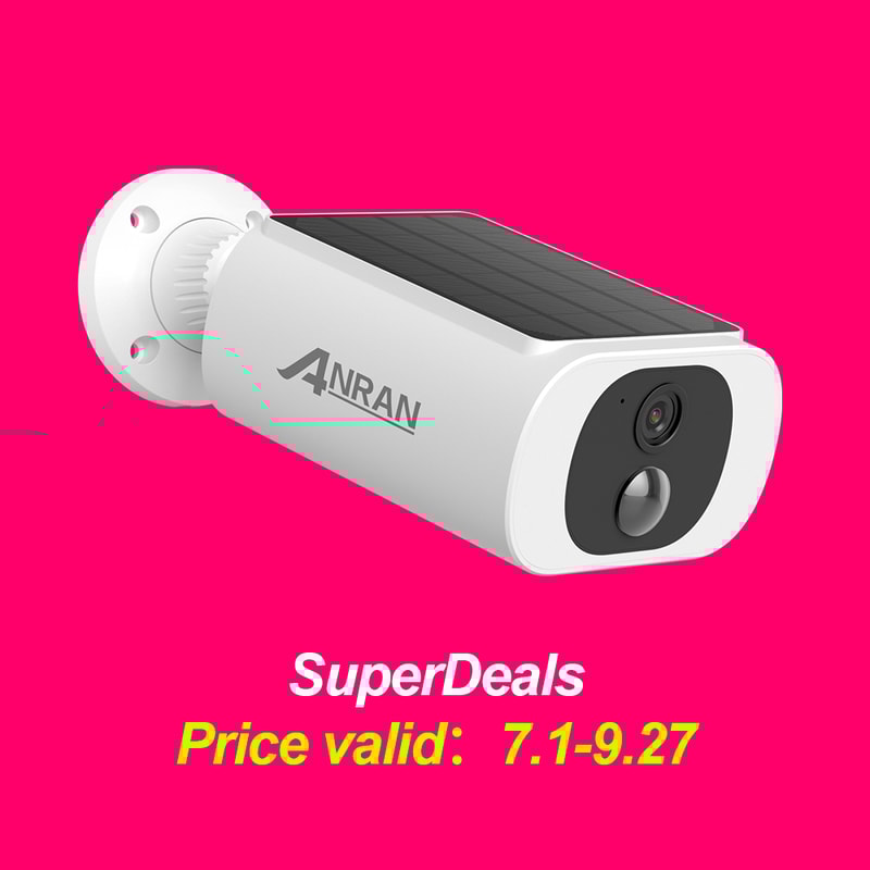 2K Outdoor Solar Security Camera, Wireless WiFi, Built In Battery, Human Detection, Flash Alarm & Night Vision